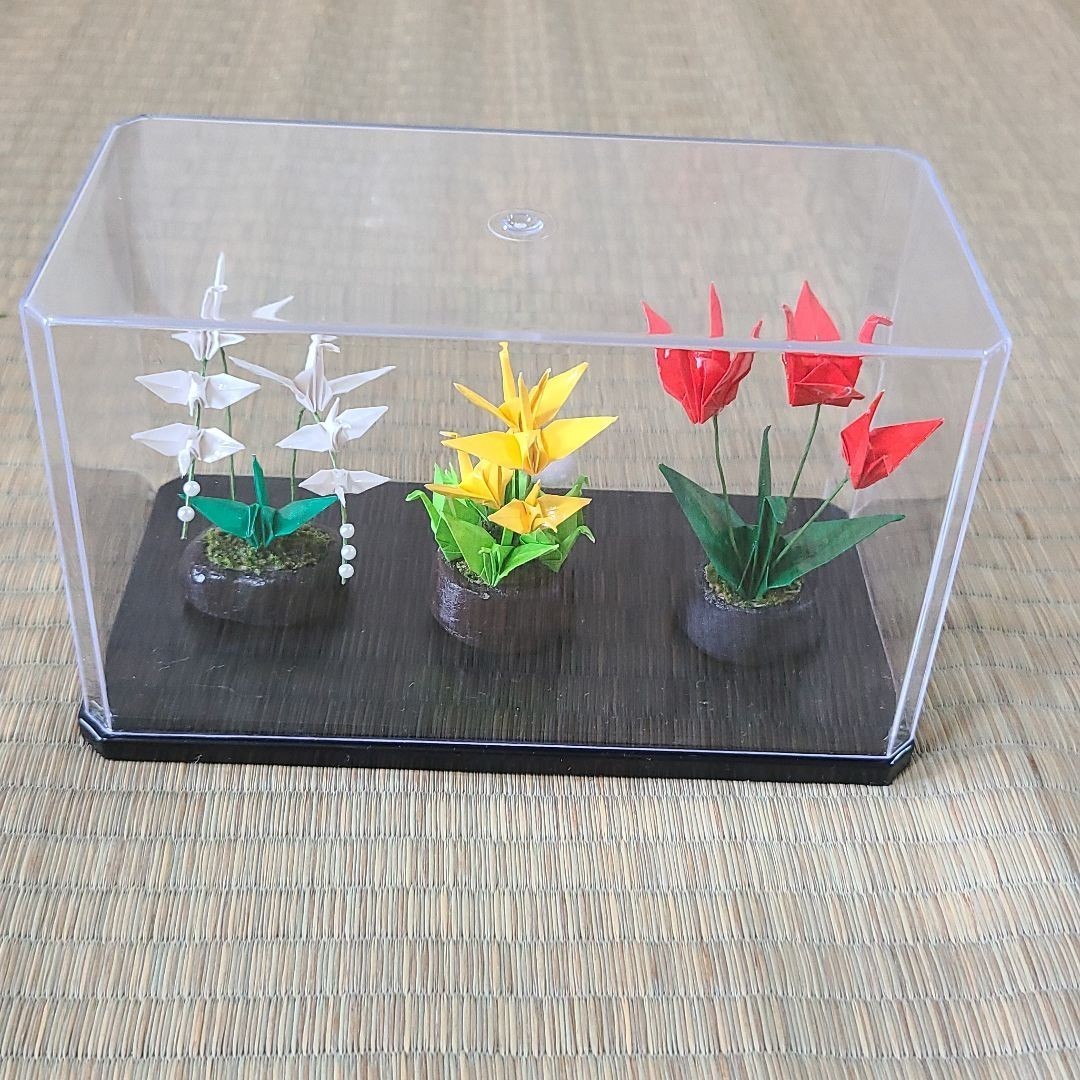 Bonsái de grulla de origami 3, Artículos hechos a mano, interior, bienes varios, ornamento, objeto