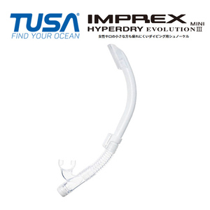 TUSA ダイビング用シュノーケル（スノーケル） SP451 W [白] インプレックス ミニ ハイパードライ エボリューション３