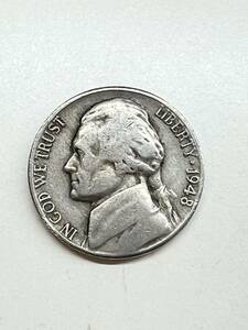 アメリカ 1948 5セント 外国コイン 硬貨 アンティーク コレクション 流通/現状品 送84 同梱可