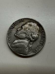 アメリカ 1940 5セント 外国コイン 硬貨 アンティーク コレクション 流通/現状品 送84 同梱可