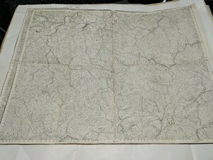 三重町　古地図　 地形図　地図　資料　48×38cm　枠切り取り　明治35年測図　　　B2308