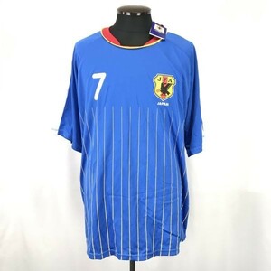 タグ付新古品★7・遠藤　JFA サッカー日本代表 オフィシャルグッズ★レプリカユニフォームＴシャツ【size -LL/青/blue】Tops/Shirts◆BH102