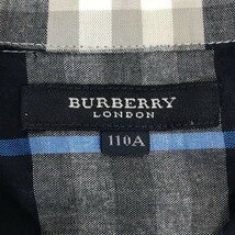 タグ付き新古品★Burberry★ジップアップ/半袖シャツ【男の子110/グレー×紺/チェック】三陽商会/バーバリー◆BG865_画像5