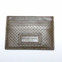 【CU】ボッテガヴェネタ BOTTEGA VENETA 551811 VQ12C 2328 カードケース カーキ系 名刺入れ 定期入れ パスケース 【新品/正規品】_画像1