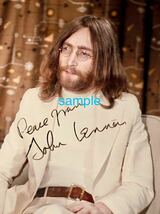 【送料無料】The Beatles ジョンレノン 1969 高画質　サイン　フォト　The Beatles ビートルズ　写真_画像2