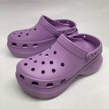 即決!良好! crocs classic bae clog w サイズW7 パープル系 / 厚底 クロックス クラシック ベイ クロッグ_画像1