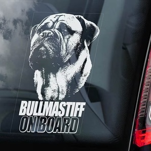 ◆ブル・マスティフ / ブル・マスティフ / ブル マスティフ ① 外張り カーステッカー 175x100mm 外貼り カー ステッカー シール@D1 3953
