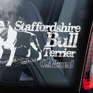 ◆スタッフォードシャー・ブル・テリア/スタッフォードシャー・ブルテリア ⑩ 外張り カーステッカー 外貼り カー ステッカー シール@D10