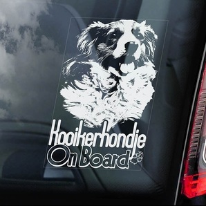 ◆ コーイケルホンディエ / コイケルホンド /コイケル ① 外張り カーステッカー 160×100mm@外貼り カー ステッカー 車 シール 犬 D1 3926