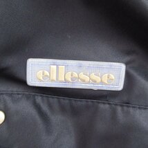 美品 ellesse エレッセ ロゴワッペン フード付き 中綿 パテッドコート ブルゾン L ブラック_画像8