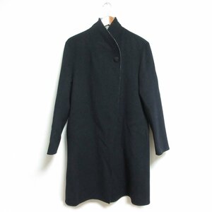 美品 19AW EMPORIO ARMANI エンポリオアルマーニ カシミヤブレンド リバーシブル ロングコート 0NL10T/0M632 42 ネイビー×グレー