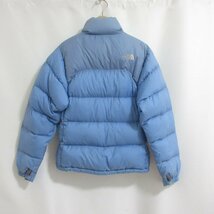 美品 THE NORTH FACE ノースフェイス ロゴ スタンドカラー ジップアップ ヌプシジャケット ダウンジャケット NDW00360 S ブルー 083_画像5