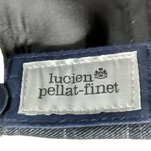 新品同様 Lucien Pellat-Finet ルシアンペラフィネ LPF スパンコール スカル ストライプ デニム キャップ 帽子 ネイビー J0705_画像7