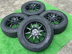 G.SPEED 15インチホイール& 195/65R15 DUNLOP WINTER MAXX ラジアルタイヤ4本セット★ ノア ヴォクシー ステップワゴン セレナ等に★G50