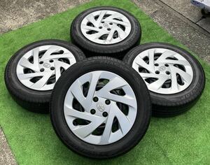 トヨタ 純正 15インチ スチールホイール& DUNLOP ENA SAVE 185/60R15 ラジアルタイヤ4本セット★ アクア ヤリス ヴィッツ等に★G37