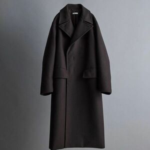 LIDNM SUPER140S OFFICER COAT / チャコール