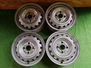 【青森発】メーカー不明 13x4.00B +45 鉄ホイール 軽自動車 GR0140