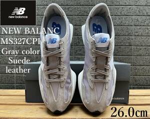 ◆モデル出品◆新品 26.0cm NEW BALANCE MS327CPI (D) Grey/White 日本未入荷 海外限定モデル レア/入手困難スニーカー ニューバランス