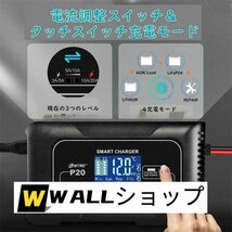 新入荷★充電器メンテナンナー 車 スマートポータブルバッテリー 12V/20A 24V/10A AGM ジェル SLA バッテリー リチウムリポ Lifepo4 鉛酸_画像6