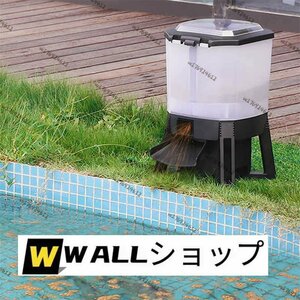 人気推薦◆魚自動給餌器 ソーラー 屋内屋外魚のいる池用 6L大容量 スマートタイマー 120°分散給餌設計 湿気防止 LEDディスプレイ 簡単な操