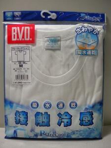 ＜肌着館＞BVD 接触冷感 クルーネックTシャツ 白 M 30%off