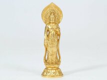 文殊菩薩像 仏像 仏教美術 立像 金属工芸 置物 仏具 携帯仏_画像6