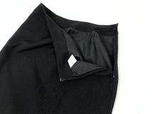 1440　レディース　【　LIME　STONE　】　セットアップスーツ　/　ジャケット・台形スカート　　サイズ:7AR　　 色：黒ストライプ_画像7