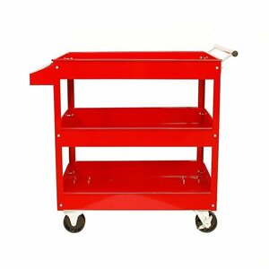 ツールカート 3段 赤 メンテナンスカート 工具箱 道具箱 10150