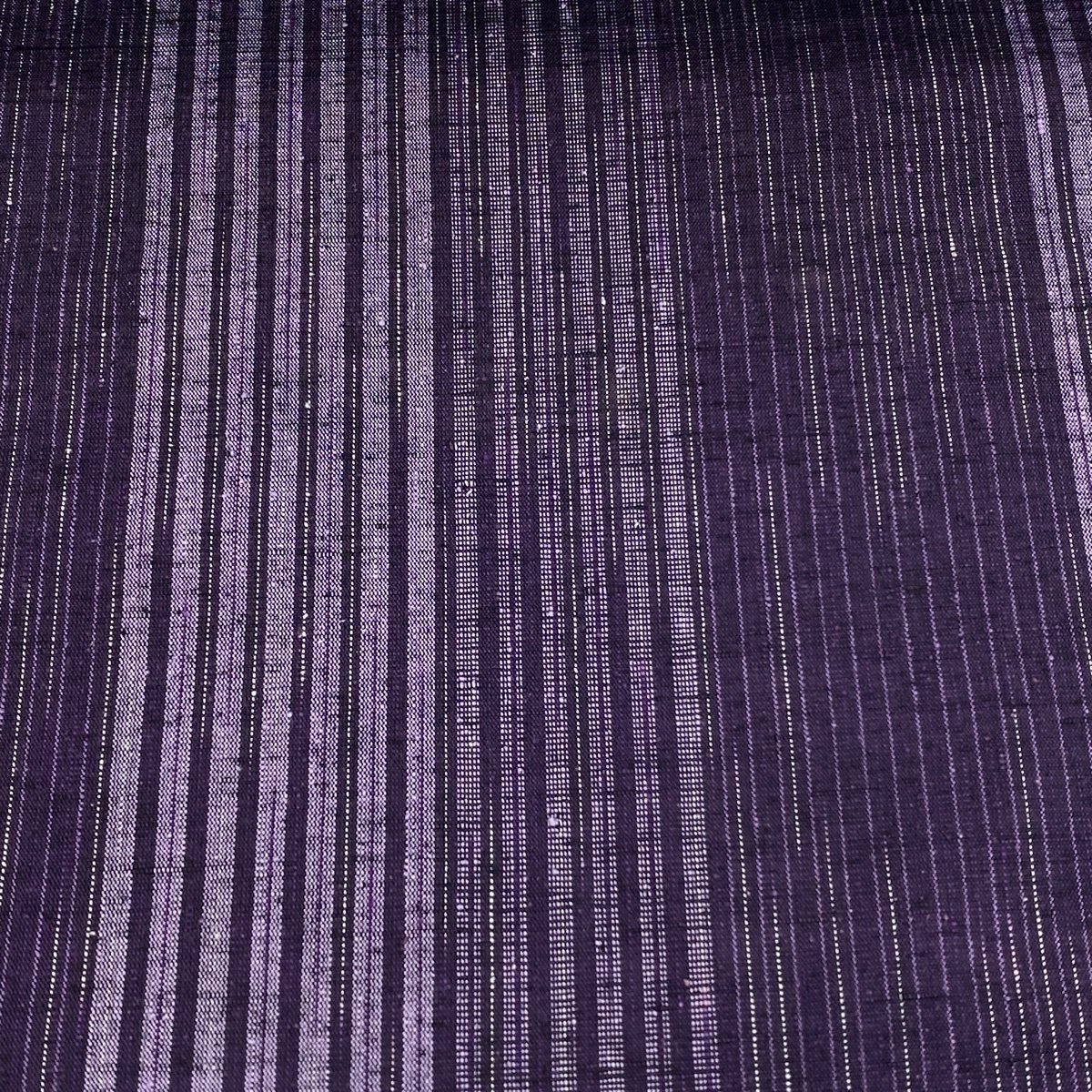 反物秀品紬縞紫正絹【中古】 | JChere雅虎拍卖代购