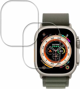 2枚セット】KPNS 日本素材製 強化ガラス Apple Watch Ultra 49mm 用 ガラスフィルム
