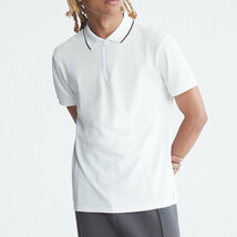 新品 M 海外限定 Calvin Klein カルバンクライン CK Half Zip S/S Move Polo Shirt ハーフジップ 半袖 ポロ シャツ_画像1