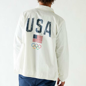 新品 L US企画 Olympic Official USA Team Coach Jacket オリンピック オフィシャル アメリカ チーム オフィシャル コーチ ジャケット