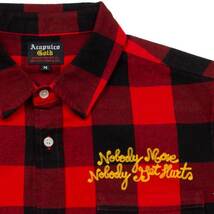 新品 L Acapulco Gold アカプルコゴールド Checker Flannel Button Down Shirt 長袖 チェッカー フランネル ボタン ダウン チェック シャツ_画像3