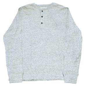 新品 L 海外限定 J.Crew ジェイクルー Henly Neck L/S Tee Ash Grey ヘンリーネック アッシュ グレー 長袖 Tシャツ リカーストア