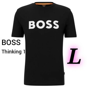 祝MVP ドジャース移籍 大谷翔平愛用 BOSS コットンジャージー Tシャツ ラバープリントロゴ付き L