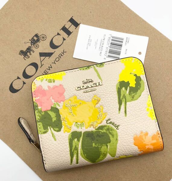 【COACH☆新品】ビルフォールド ウォレット・フローラル プリント！新作！