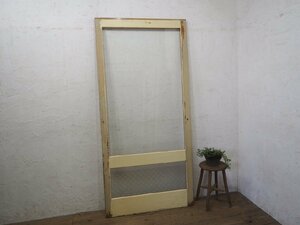 taM0329*(9)[H184cm×W87cm]* Vintage * paint. peel off . large tree frame glass door * large fittings sliding door entranceway door retro antique M pine 