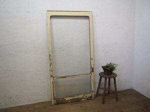 taM0682*(2)[H138,5cm×W68cm]* antique * rare design. old tree frame sliding door * old fittings glass door sash retro Mid-century M under 