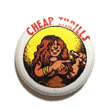 デカ缶バッジ 58mm & 25mm Janis Joplin Cheap Thrills ジャニスジョプリン チープスリル ロバートクラム Robert Crumb ロウブロウアート_画像3