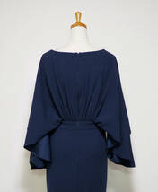 TADASHI SHOJI　タダシショージ　NAVY　ロングフォーマルドレス　「S 」/ ９−１１号程度_画像6