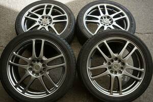 RAYS ユナイテッドアローズWR 17in 6.5J +52 PCD100&114.3 ZETRO 215/45R17 深溝 プリウス CT200h セレナ アクセラ アルテッツァ *426n