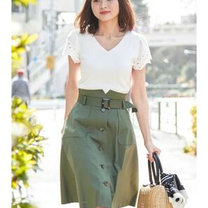 PROPORTION BODY DRESSING カットワークフレアーニット