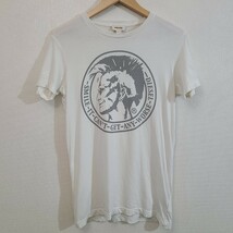 ☆DIESEL/ディーゼル/メンズ/Sサイズ/ 半袖Tシャツ/オフホワイト/トップス/プリントTシャツ_画像1