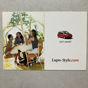 希少 未使用 非売品 【 フォルクスワーゲン ルポ Let’s meet! ポストカード 】Volkswagen Lupo クルマ 車 自動車 ドイツ