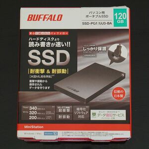 BUFFALO ポータブルSSD 120GB (新品)