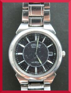 シチズン CITIZEN エコドライブ 3針 デイト 純正ベルト E111-S027161 男性用 メンズ 腕時計 V556 稼働品