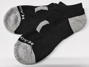 未使用品 Hurley 靴下 黒×グレー ハーレーインターナショナル SHOE3.5-8、SOCK9-11 くるぶしソックス メンズ