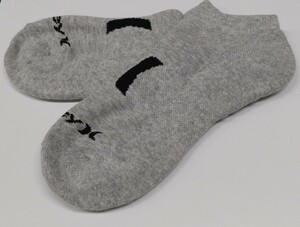 未使用品 Hurley 靴下 グレー ハーレーインターナショナル SHOE3.5-8、SOCK9-11 くるぶしソックス メンズ