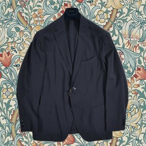 ボリオリ BOGLIOLI■K.JACKET 2Bシングルジャケット 春夏 ヴァージンウール 100% ネイビー 56■USED訳あり