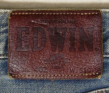 ☆EDWIN エドウィン 402 メンズ デニム ジーンズ ストレート W31 実寸W82センチ 股下82センチ 裾チェーンステッチ_画像3